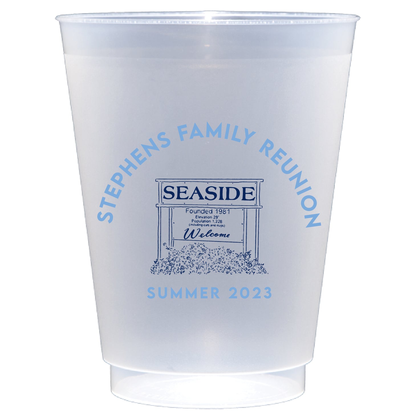 Personalized Seaside Reunion | Frosted Flex Cup