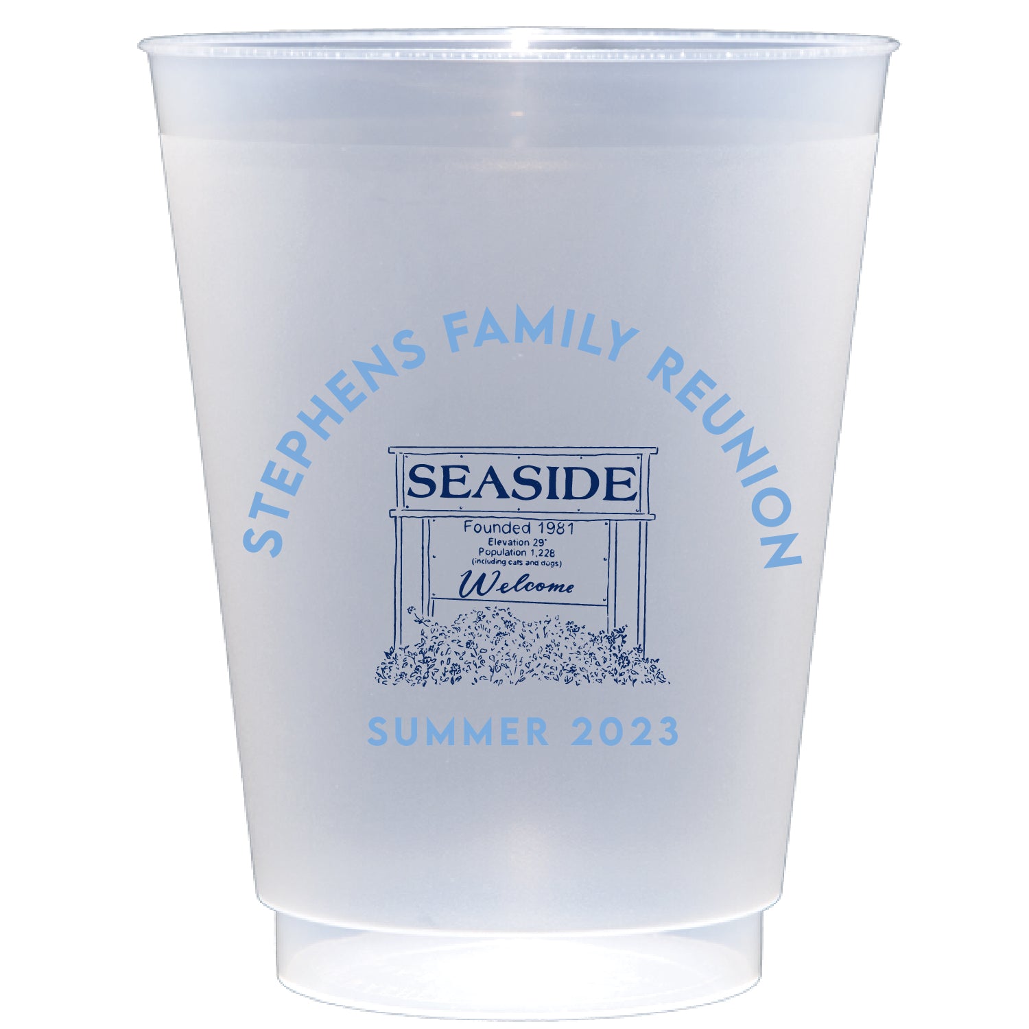 Personalized Seaside Reunion | Frosted Flex Cup