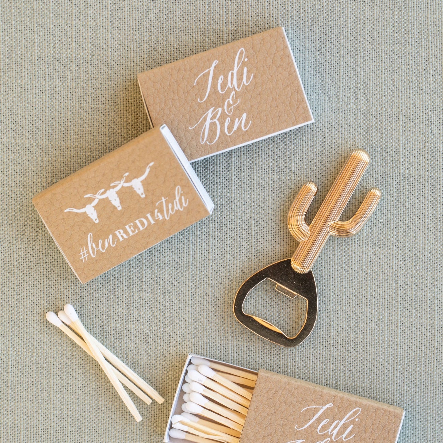 Custom Wedding Matchboxes with Western Theme
