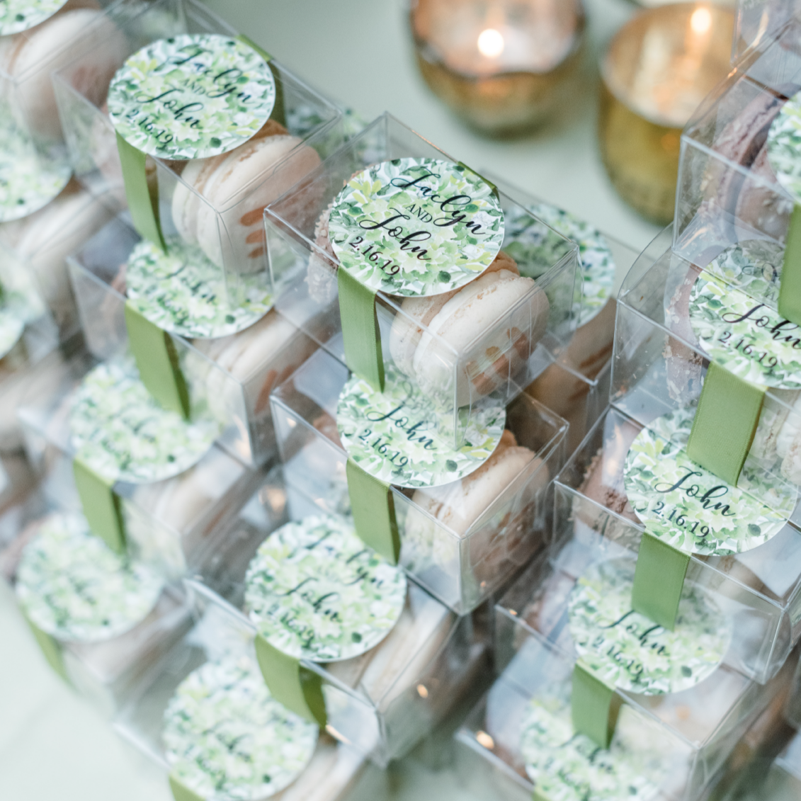 Personalized dessert box sticker
