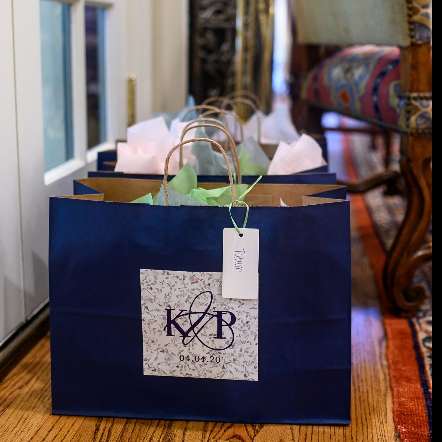 Personalized large wedding welcome bag sticker