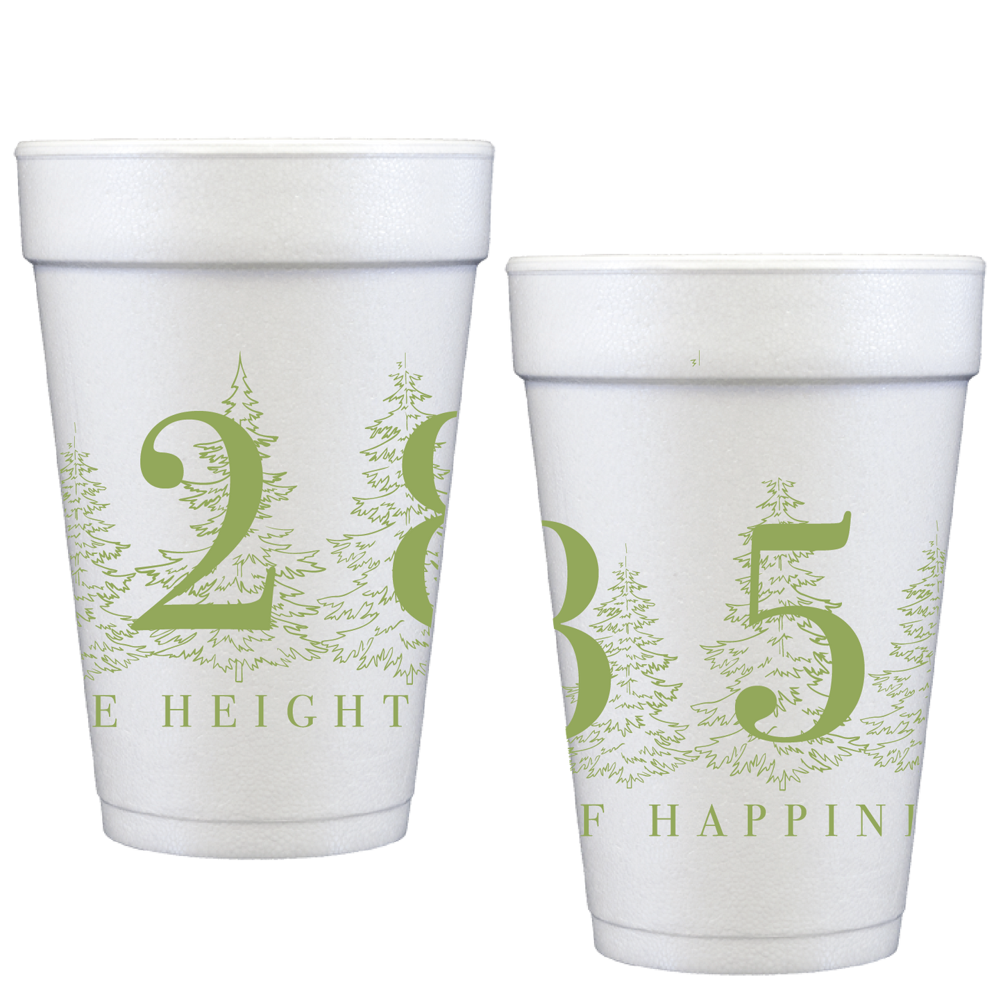 Personalized height of happiness | styrofoam cup