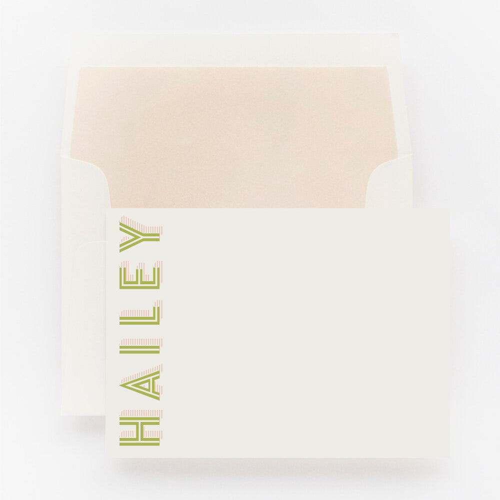 fun personalized block name custom stationary