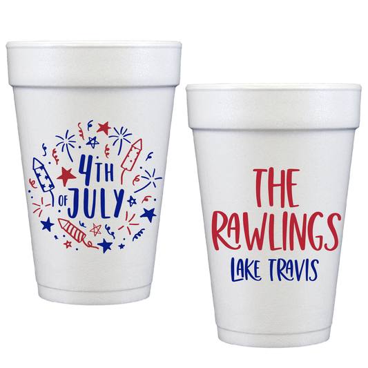 personalized patriotic doodles | styrofoam cup