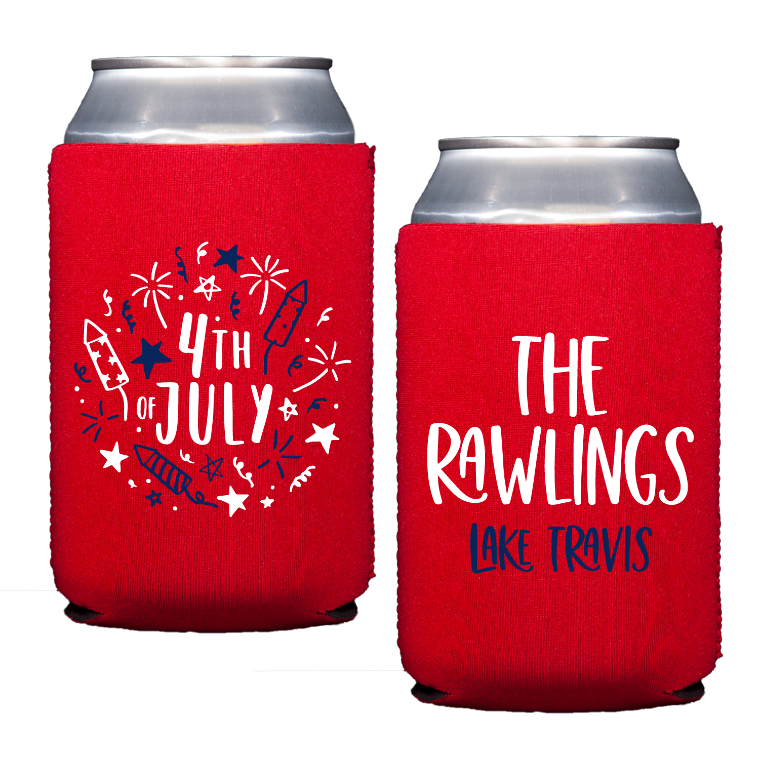 patriotic doodles | can cooler