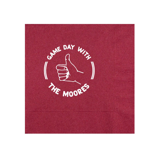 ATM Game Day  Personalized Cocktail Napkins