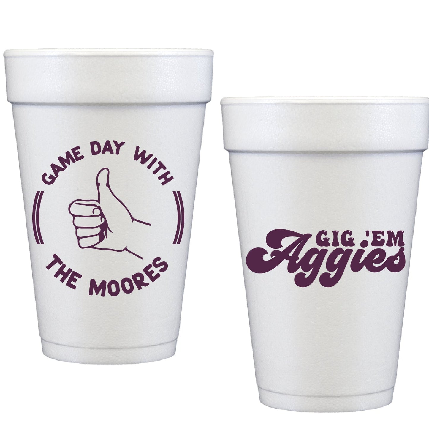 ATM Game Day Personalized Styrofoam Cup