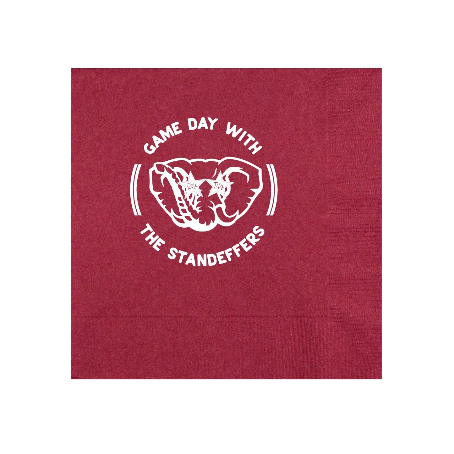 Alabama Game Day  Personalized Cocktail Napkins