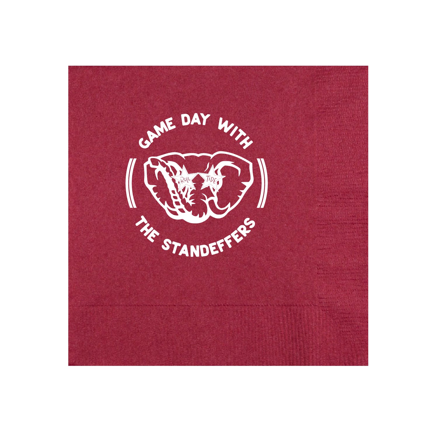 Alabama Game Day  Personalized Cocktail Napkins
