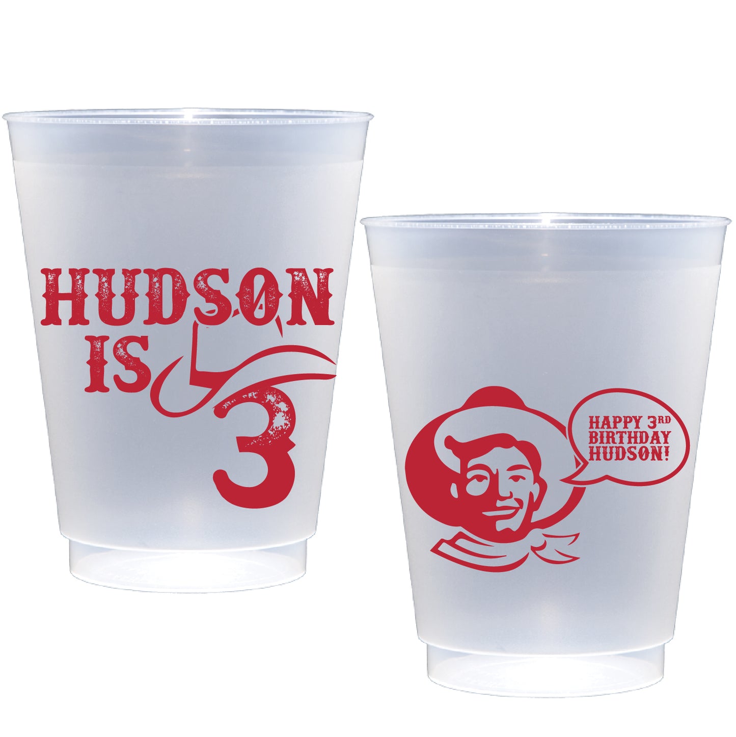 Personalized Big Tex Birthday | Frosted Flex Cup