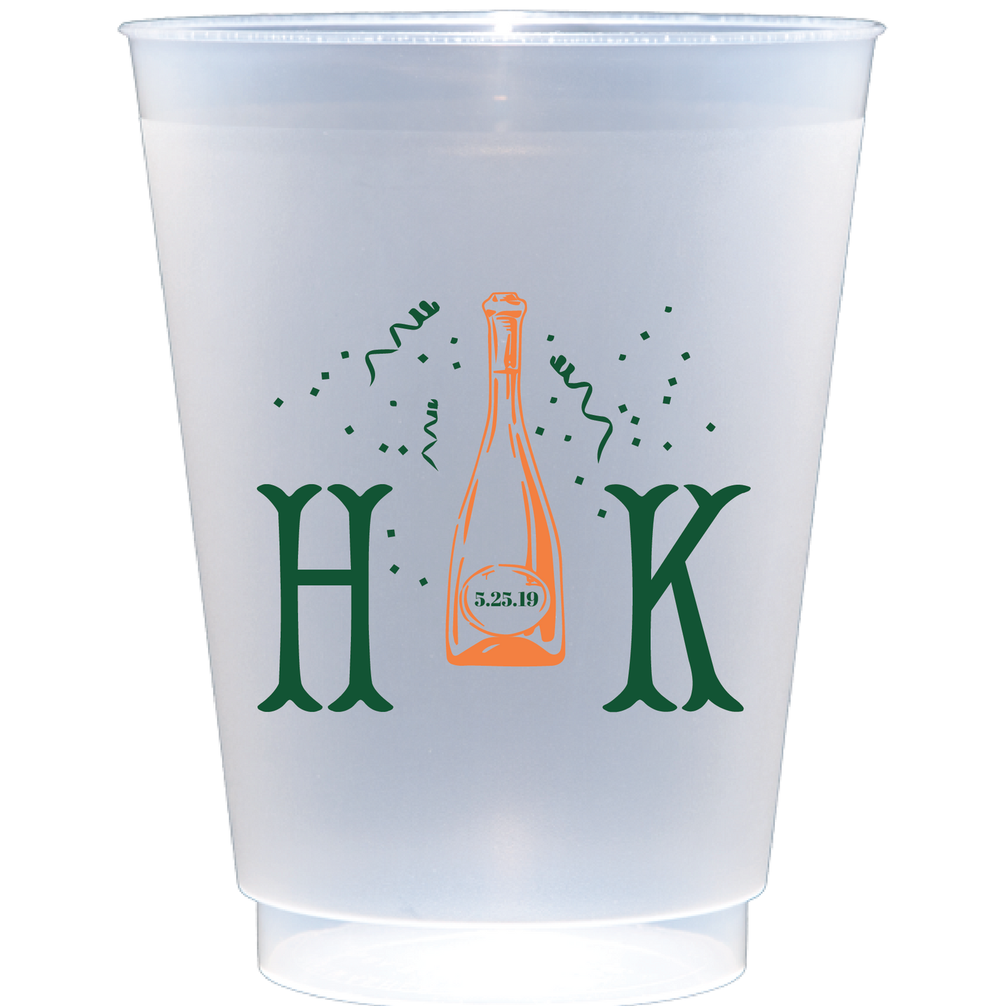 Personalized Champagne monogram | Frosted Flex Cup