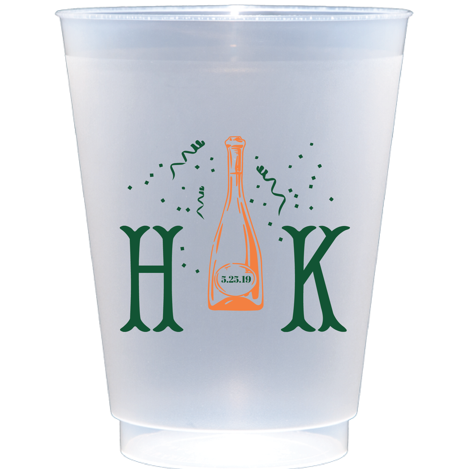 Personalized Champagne monogram | Frosted Flex Cup