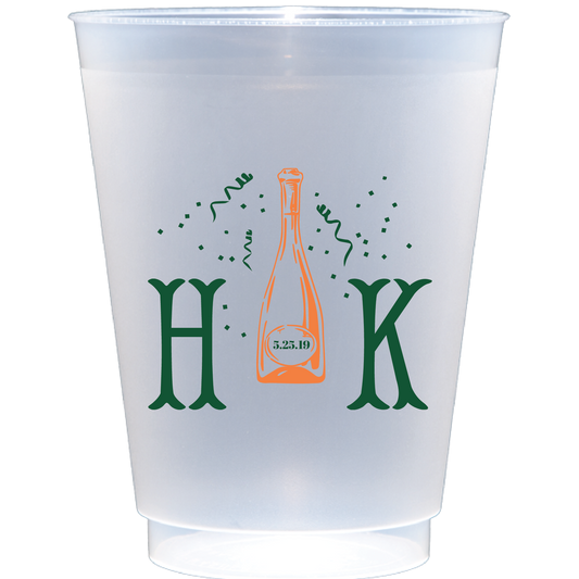 Personalized Champagne monogram | Frosted Flex Cup