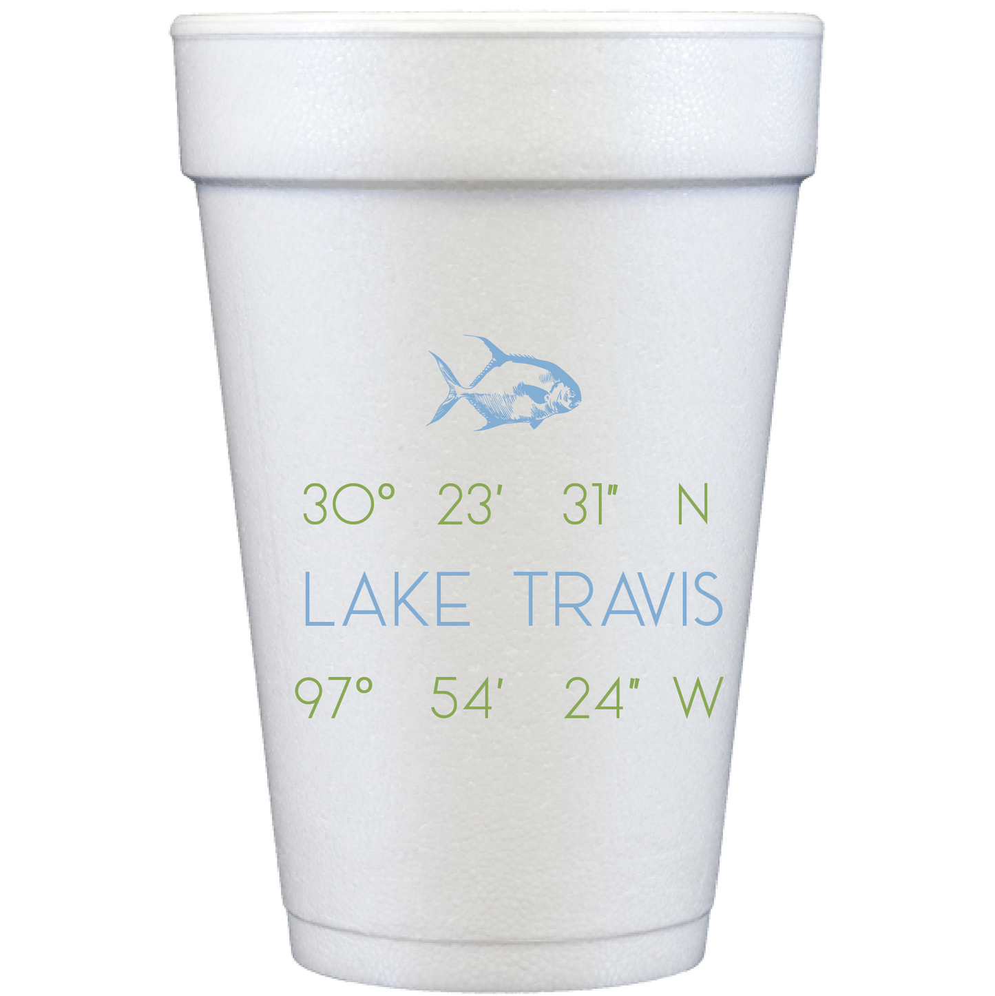 personalized coordinates | styrofoam cup