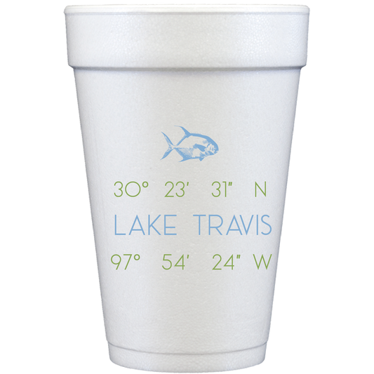 personalized coordinates | styrofoam cup
