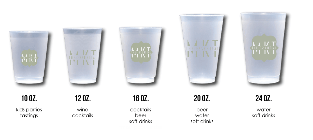 Frosted Flex cup size options