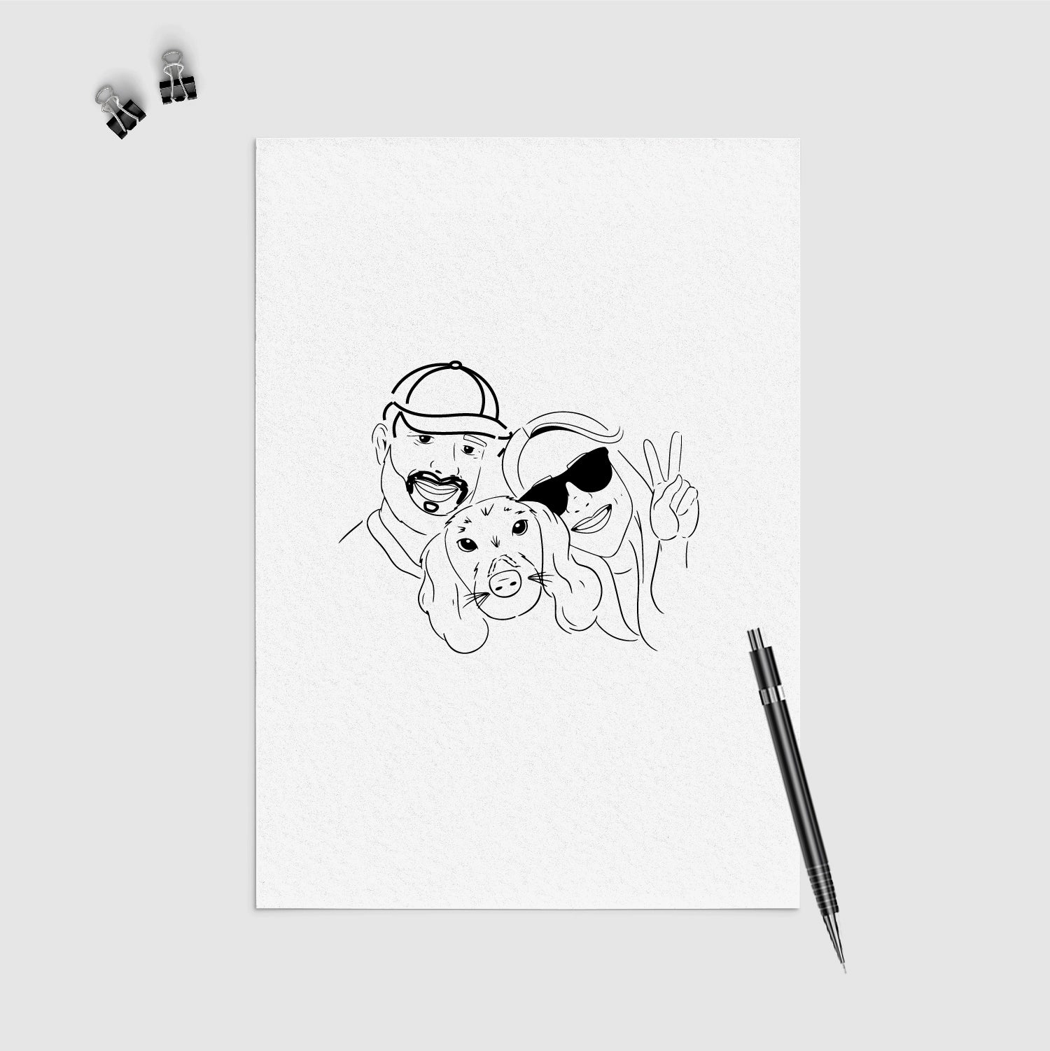 people & faces sketch | digital file
