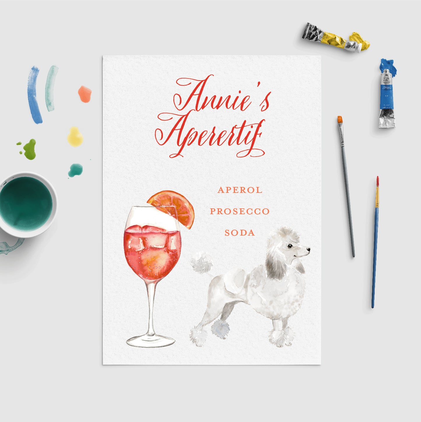 Personalized pet signature cocktail signage