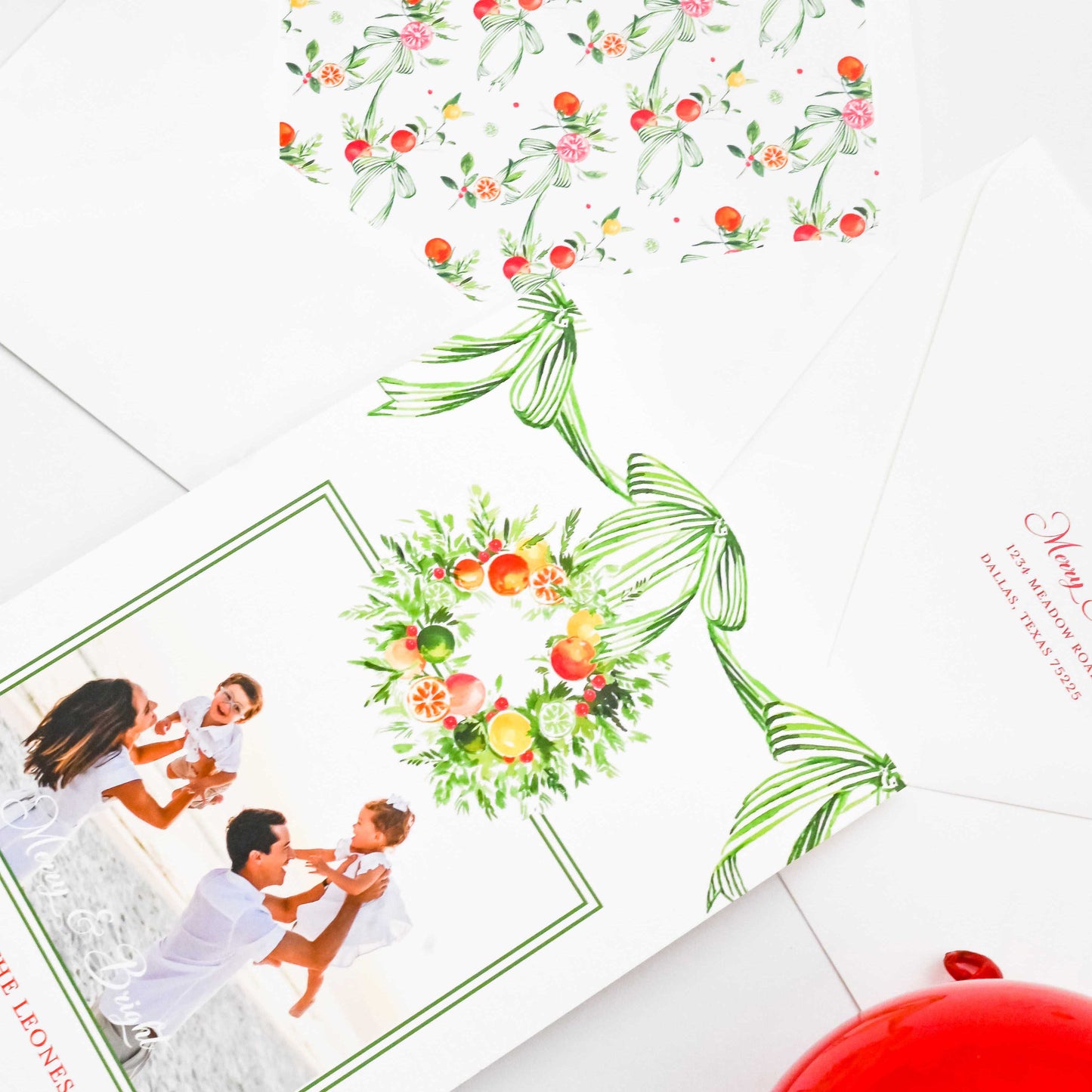 citrus wreath | holiday card | mesh by alex