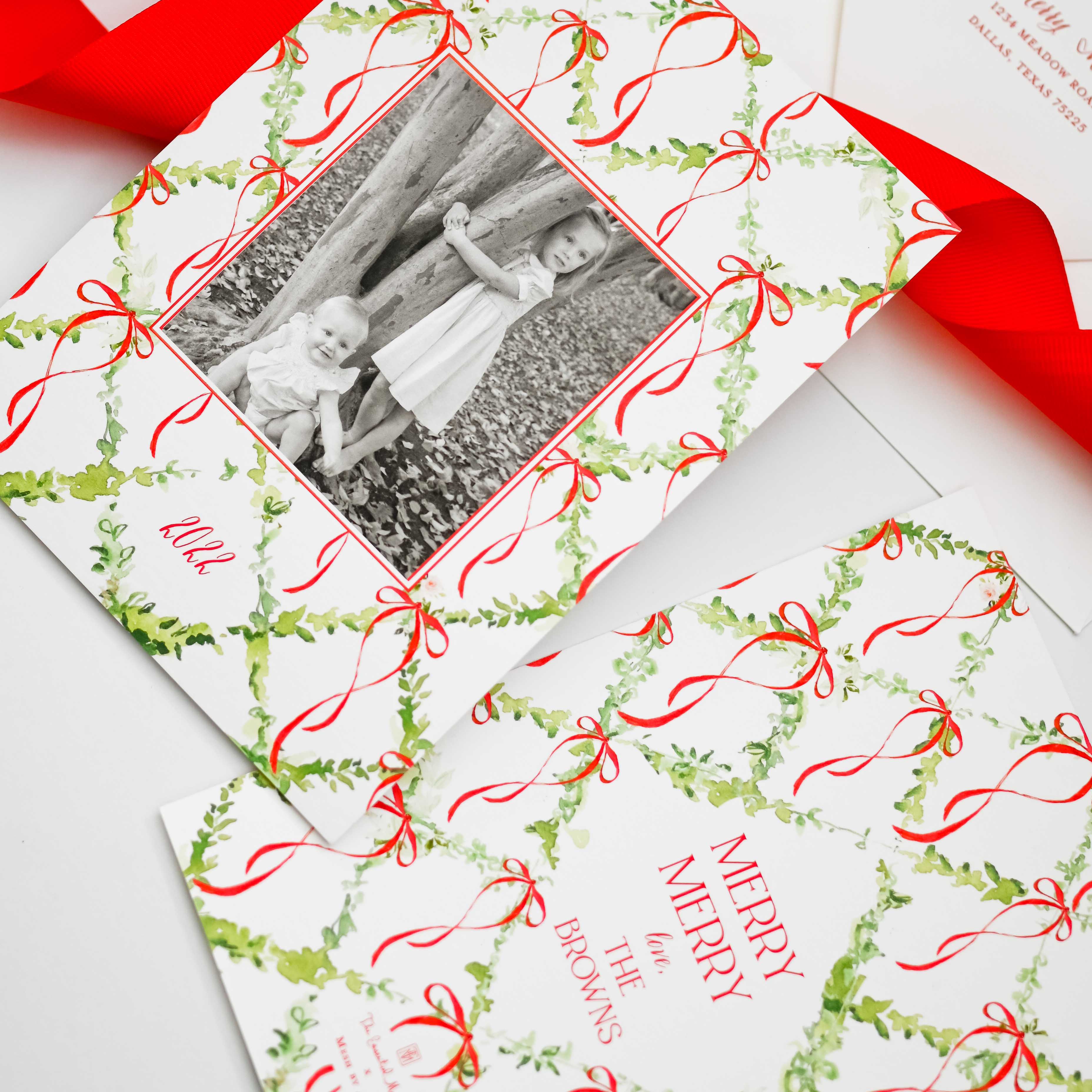 merry merry bows | holiday card | mesh by alex