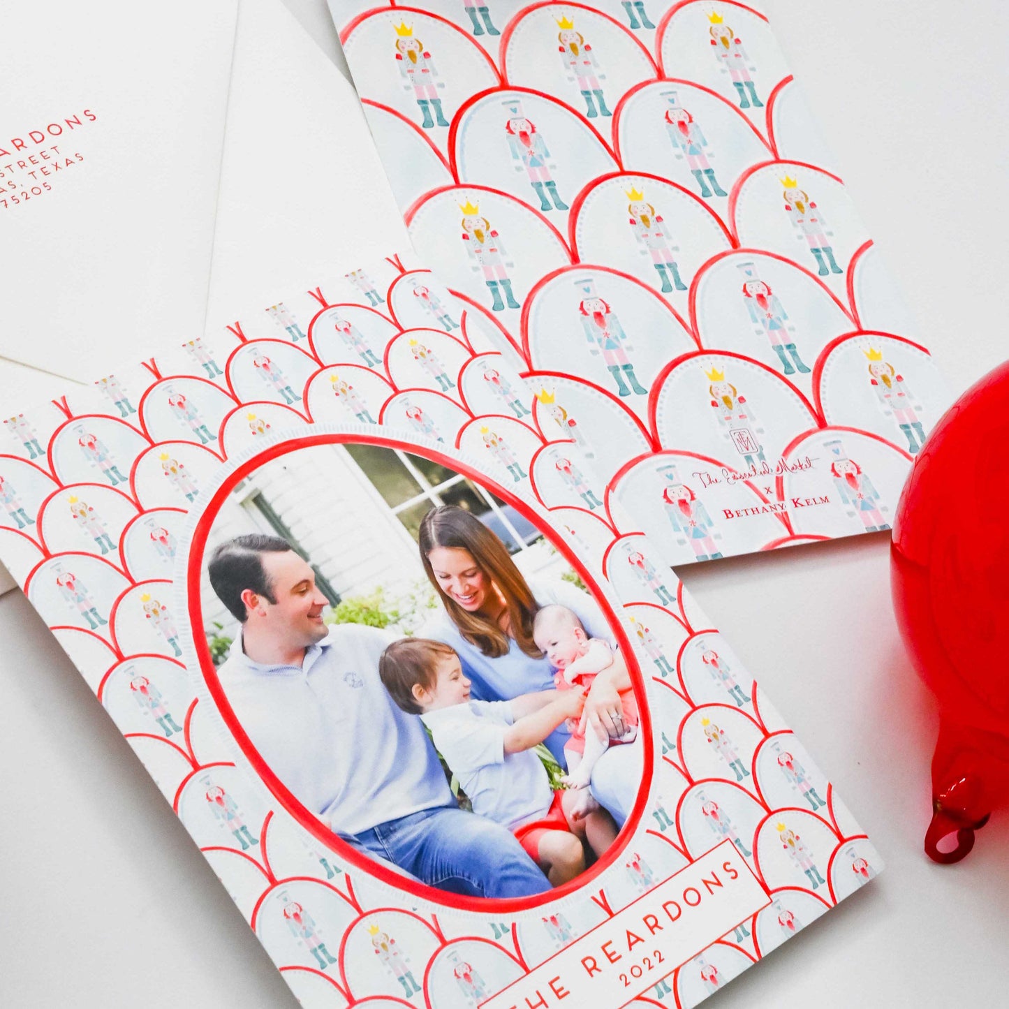 blue and red nutcrackers | holiday card | bethany kelm