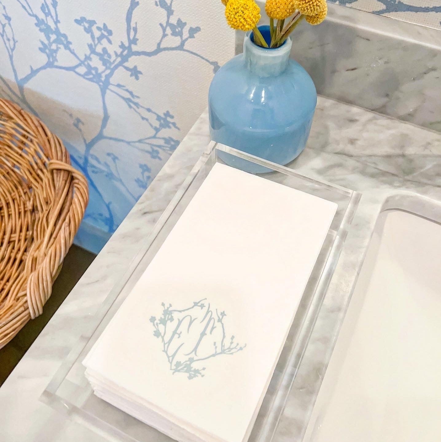 Personalized initial guest towels