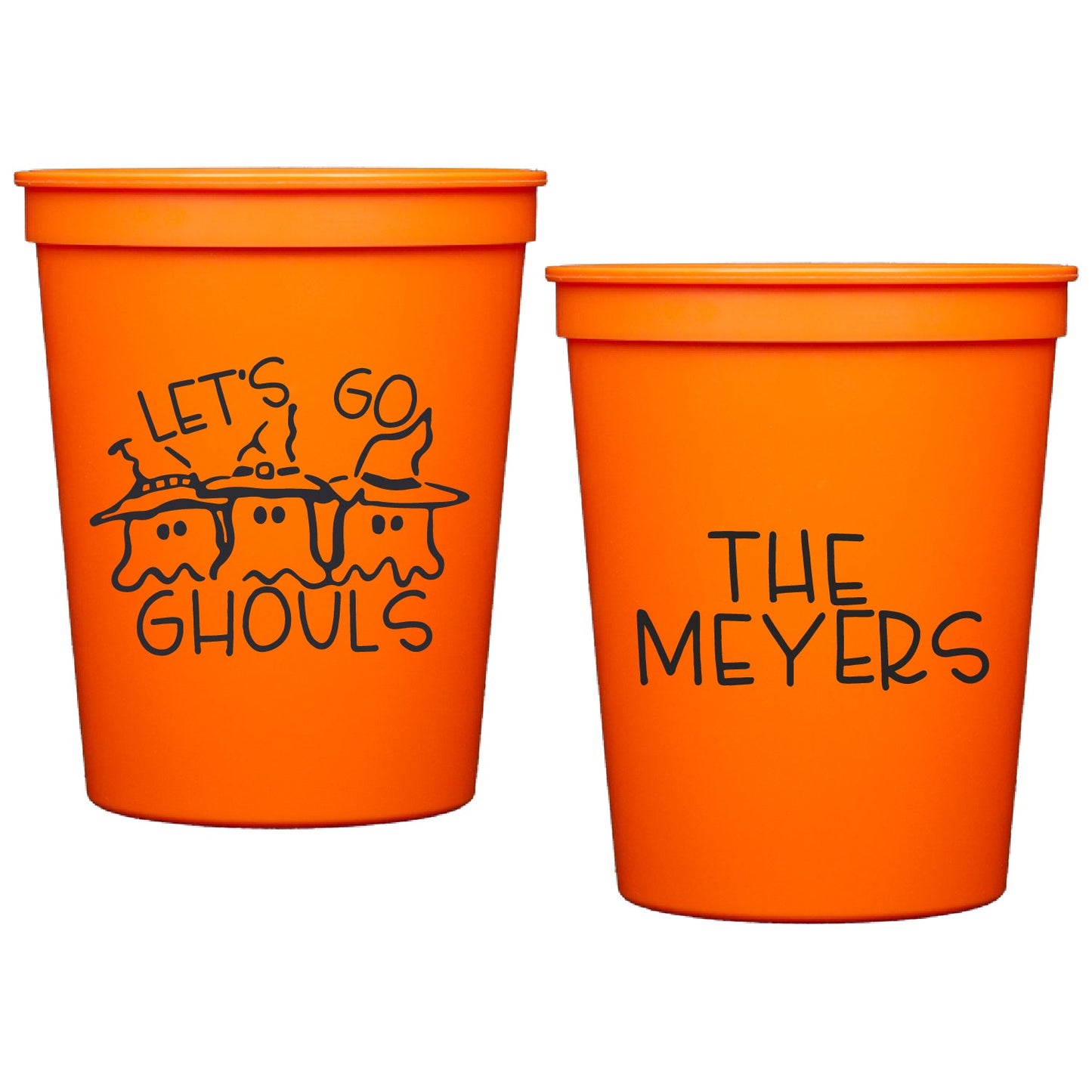 Personalized Halloween ghost stadium cups
