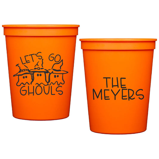 Personalized Halloween ghost stadium cups