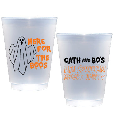 Personalized Halloween party frosted flex cups