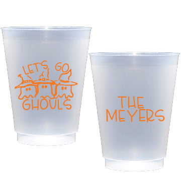 Personalized Halloween ghosts frosted flex cup