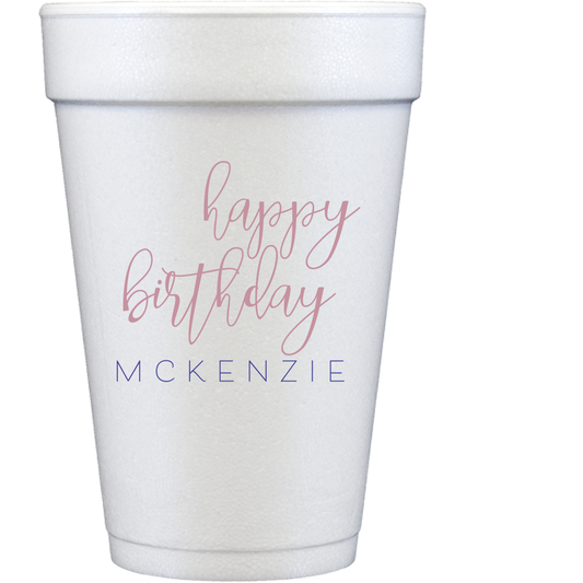 personalized birthday | styrofoam cup