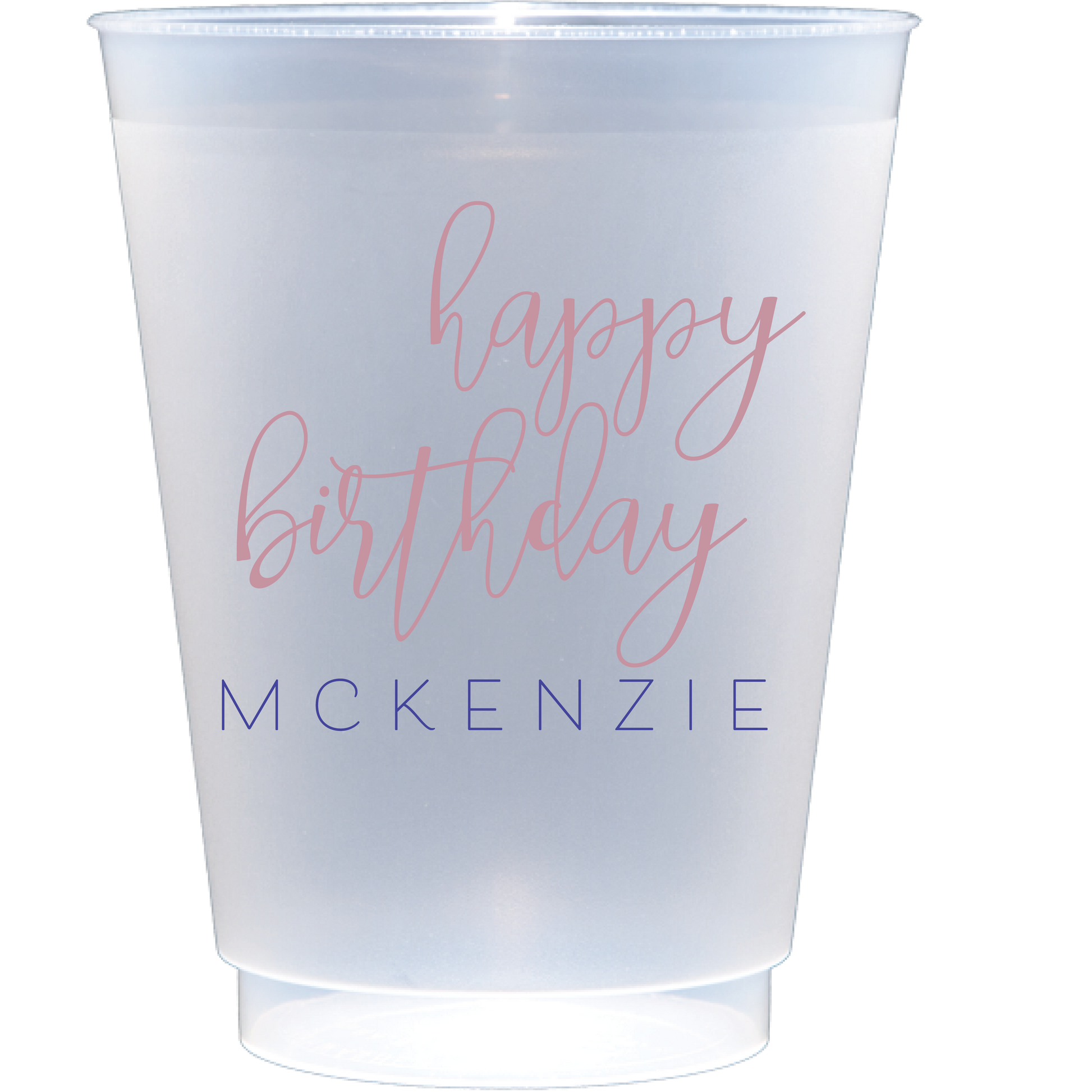 Personalized birthday cups| Frosted Flex Cup