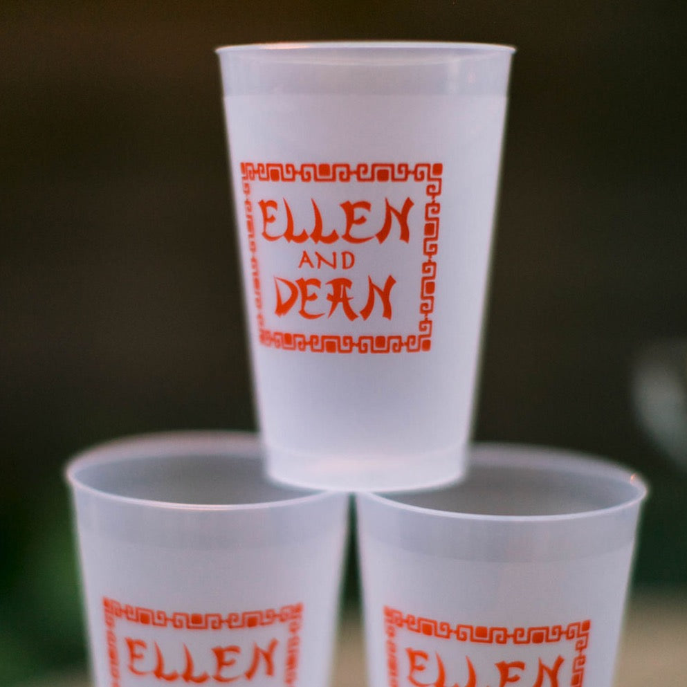 hibachi party frosted flex cups