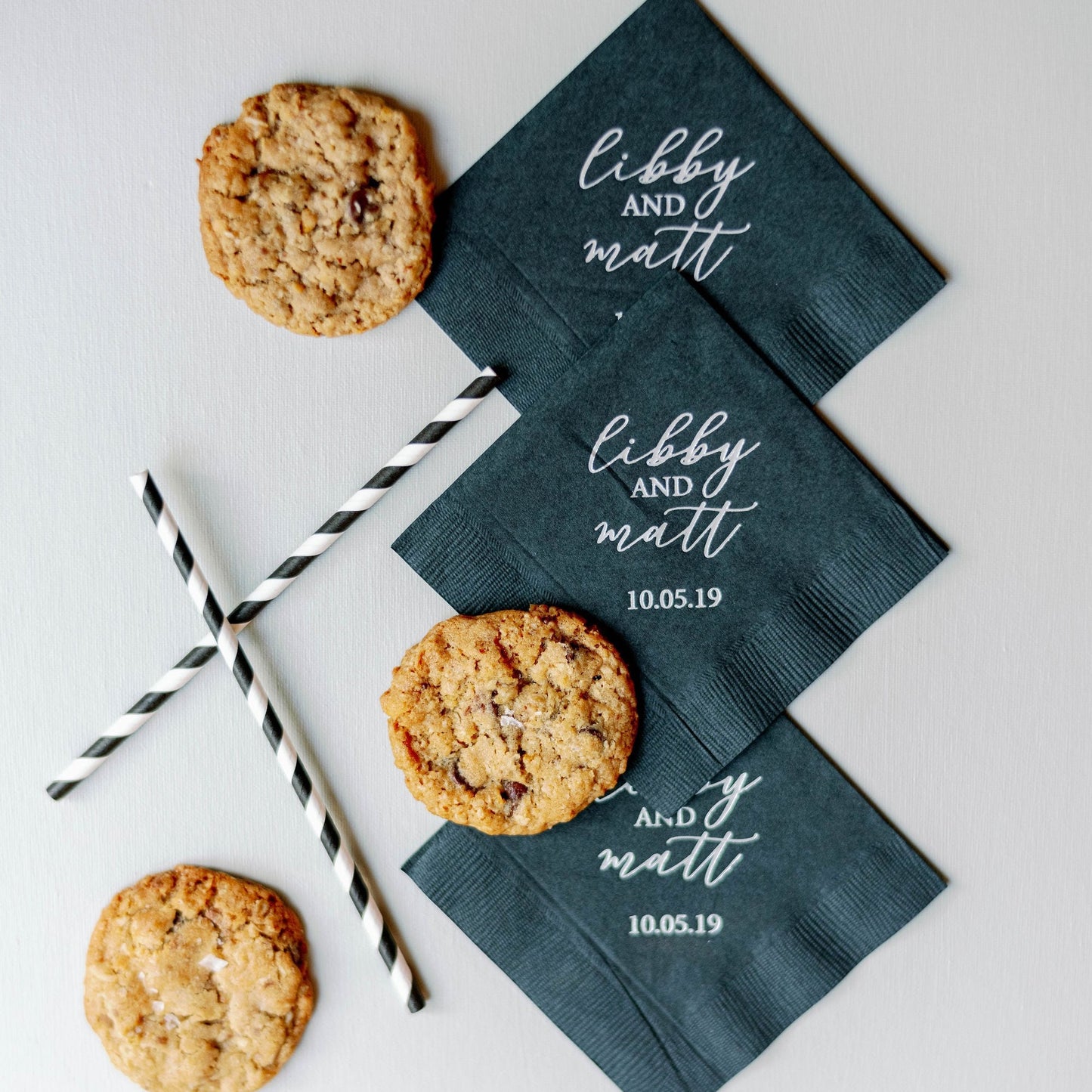 wedding milk and cookie napkins