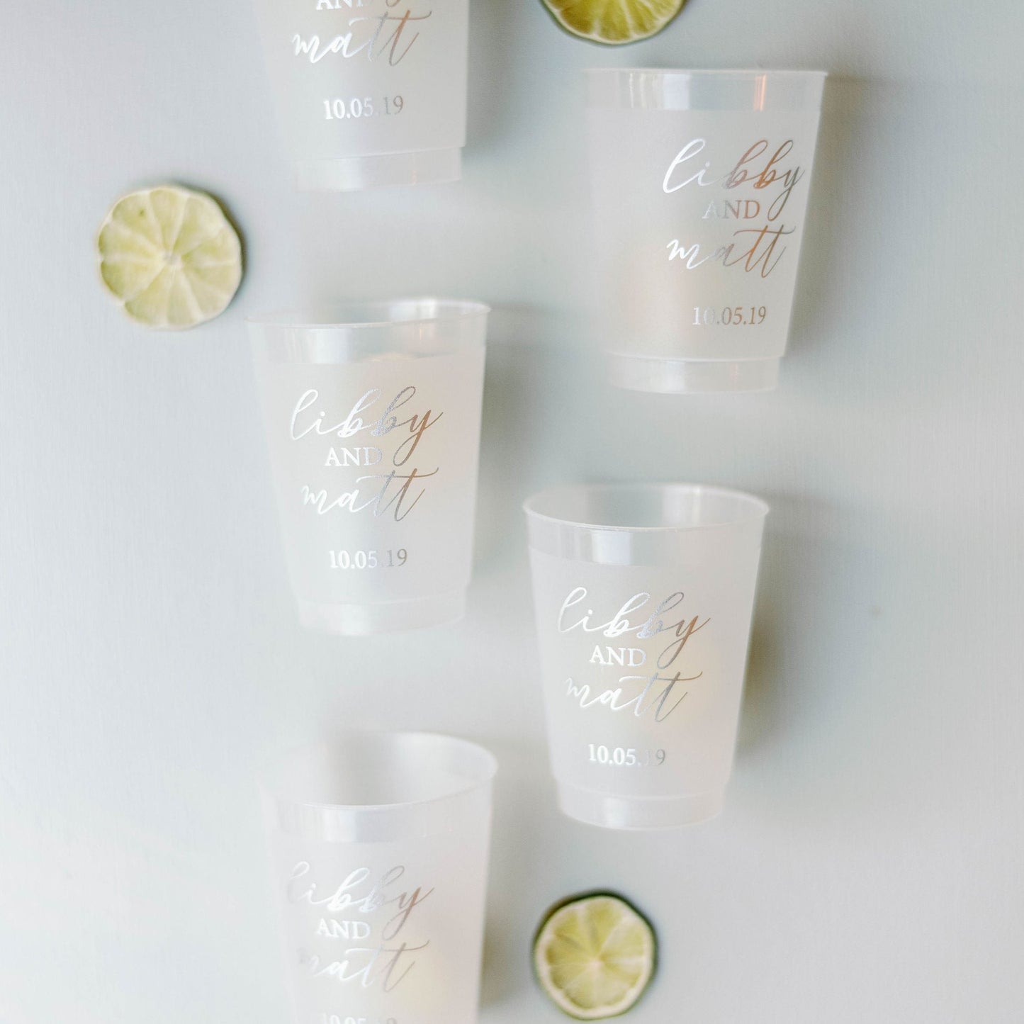 foil wedding frosted flex cups