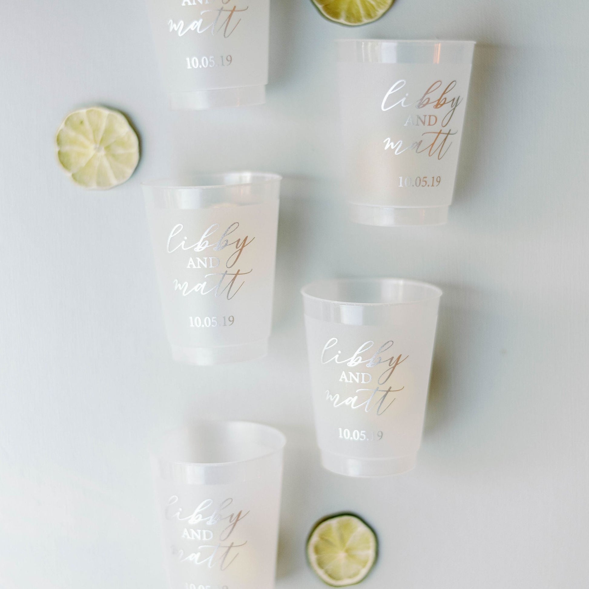 foil wedding frosted flex cups