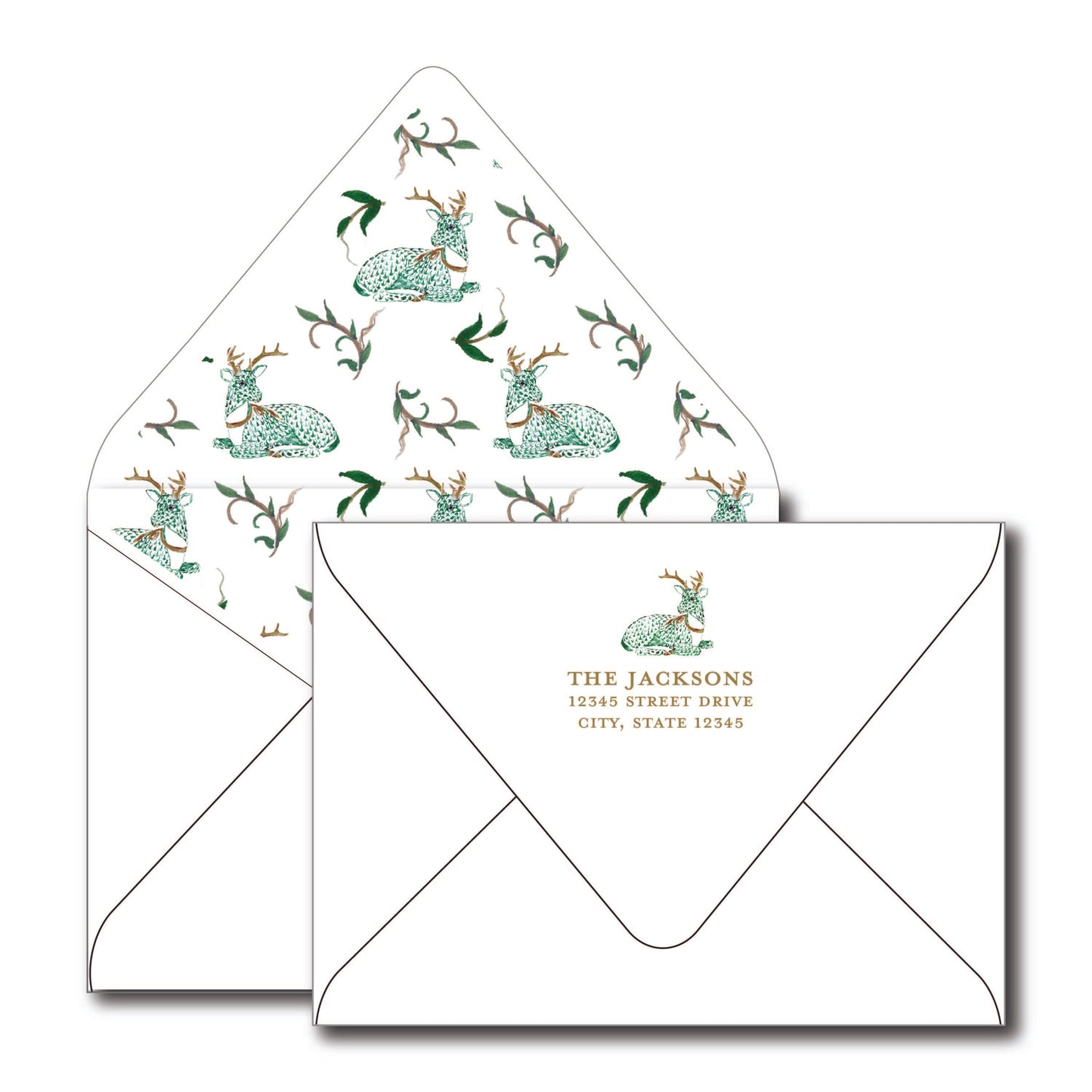 herend deer | holiday card | mesh by alex