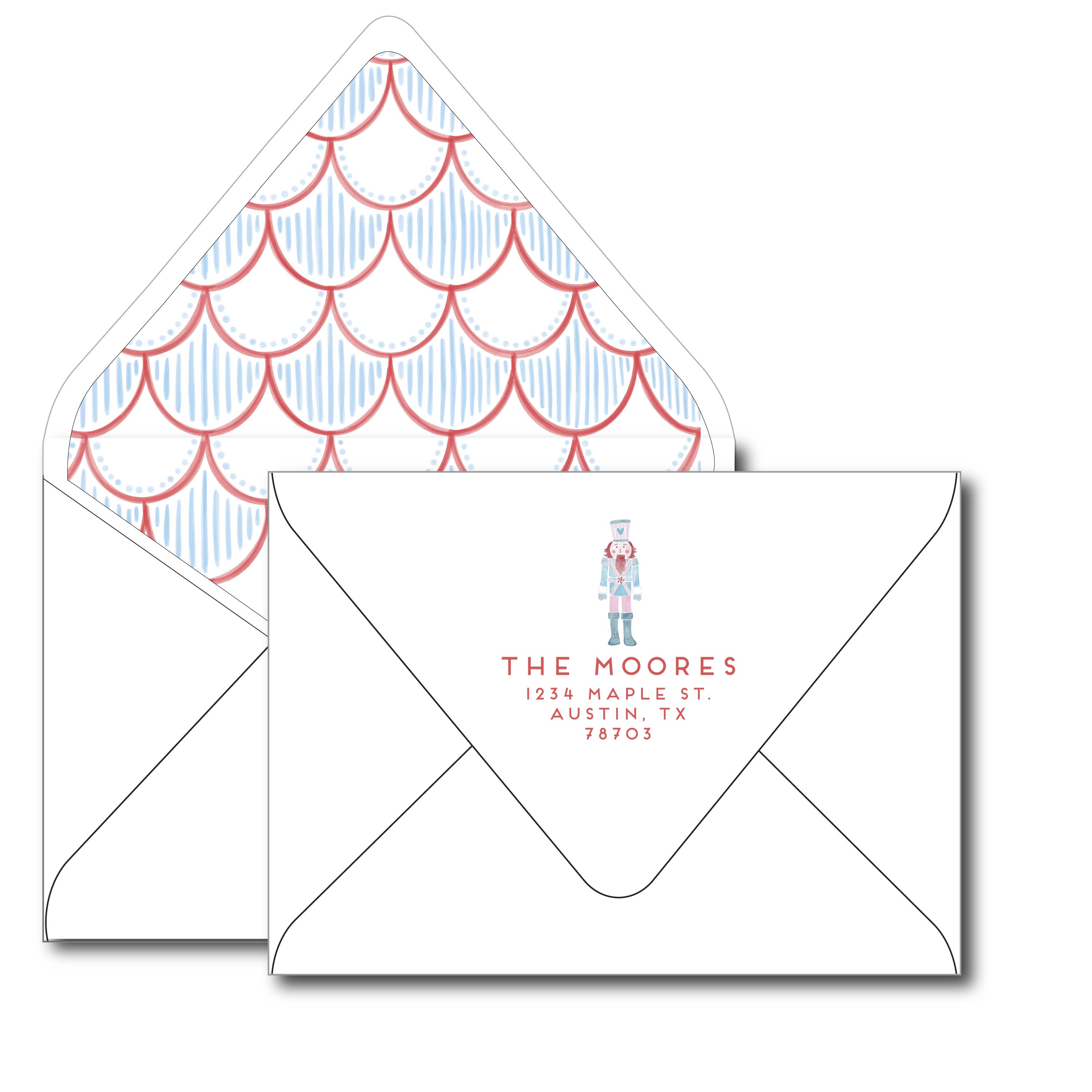 blue and red nutcrackers | holiday card | bethany kelm