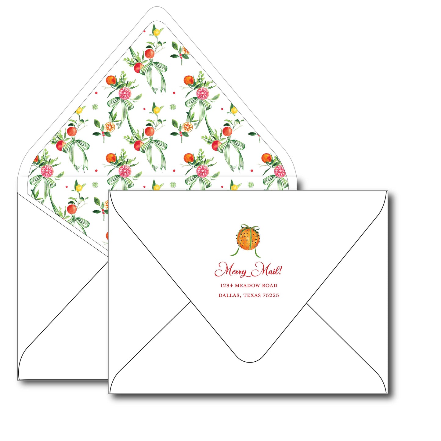 citrus wreath | holiday card | mesh by alex