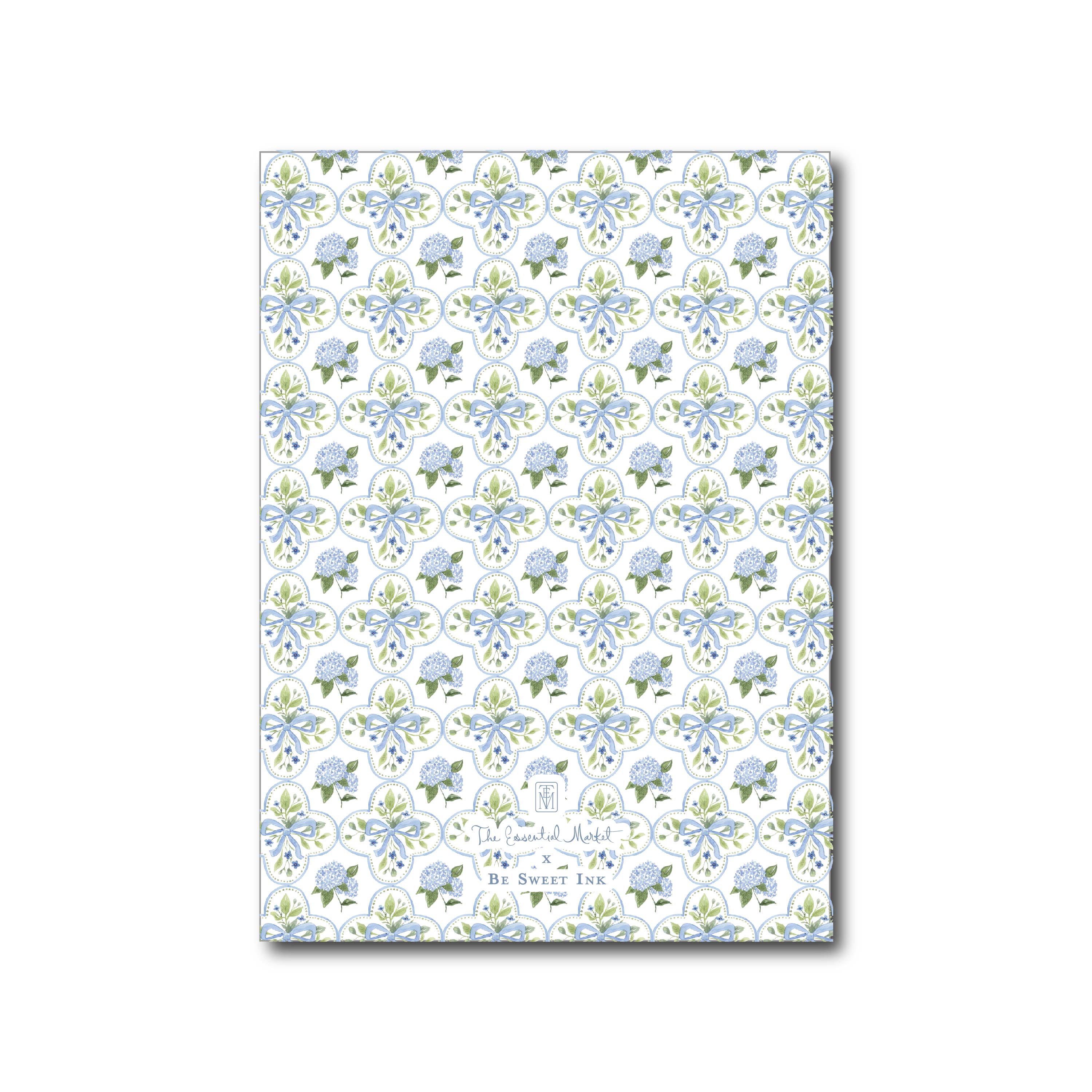 blue hydrangea | holiday card | be sweet ink