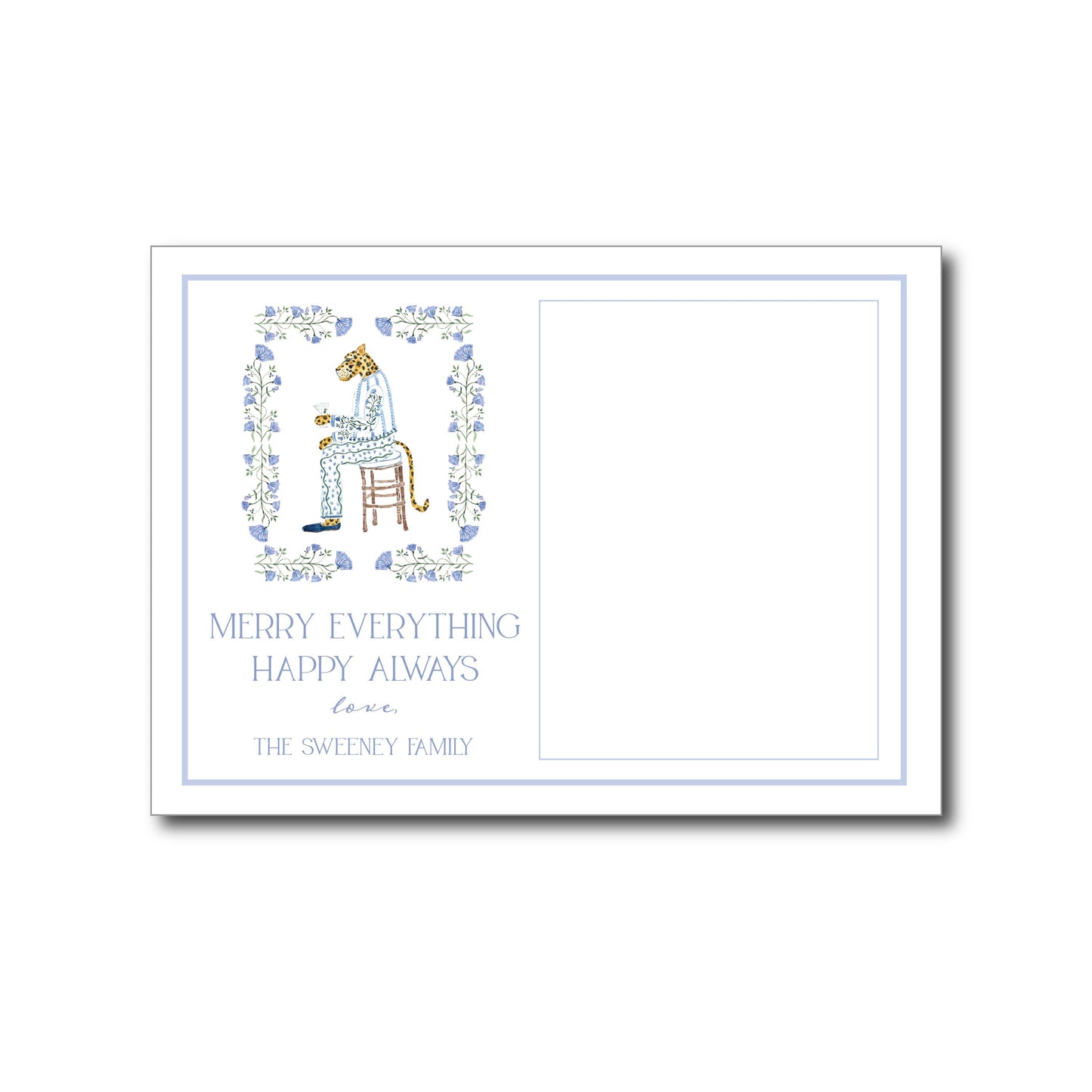 leopard | holiday card | cedar street stationery