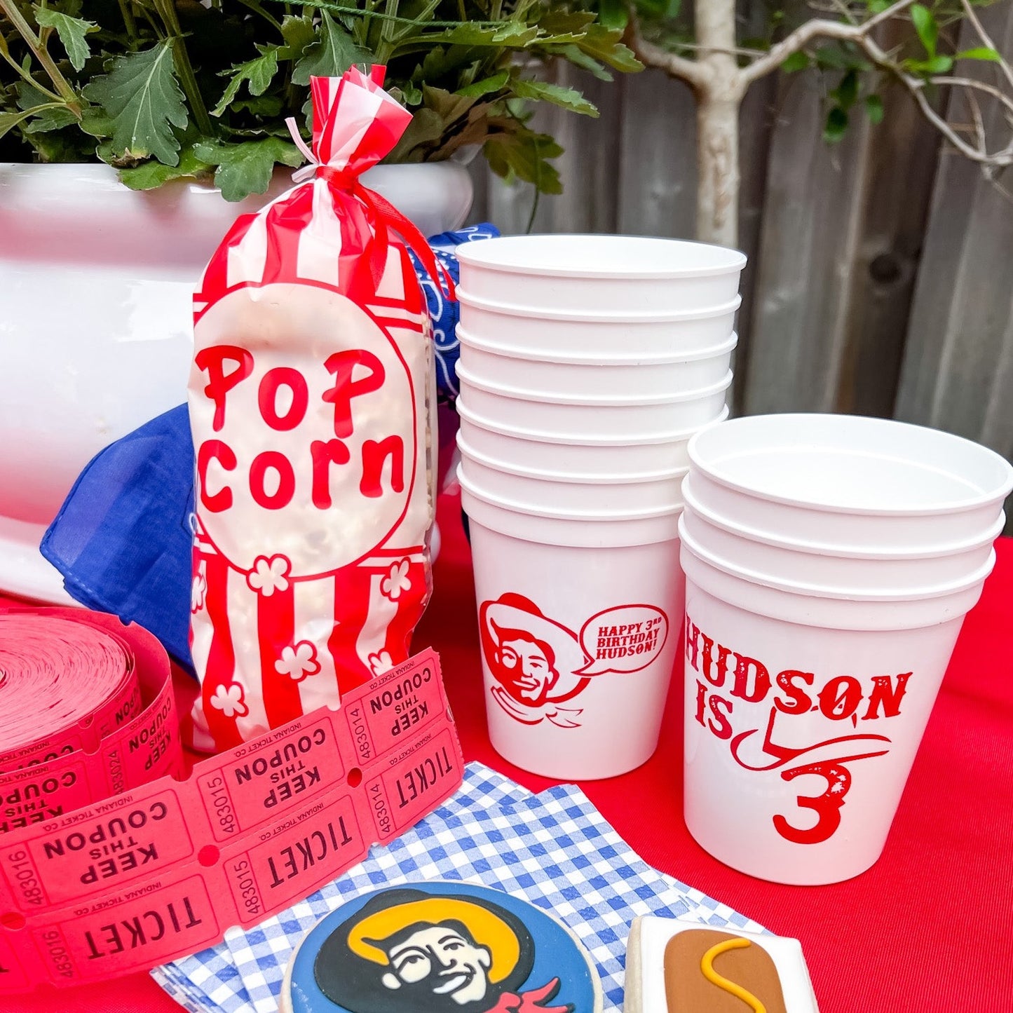 Big Tex Birthday Stadium Cups
