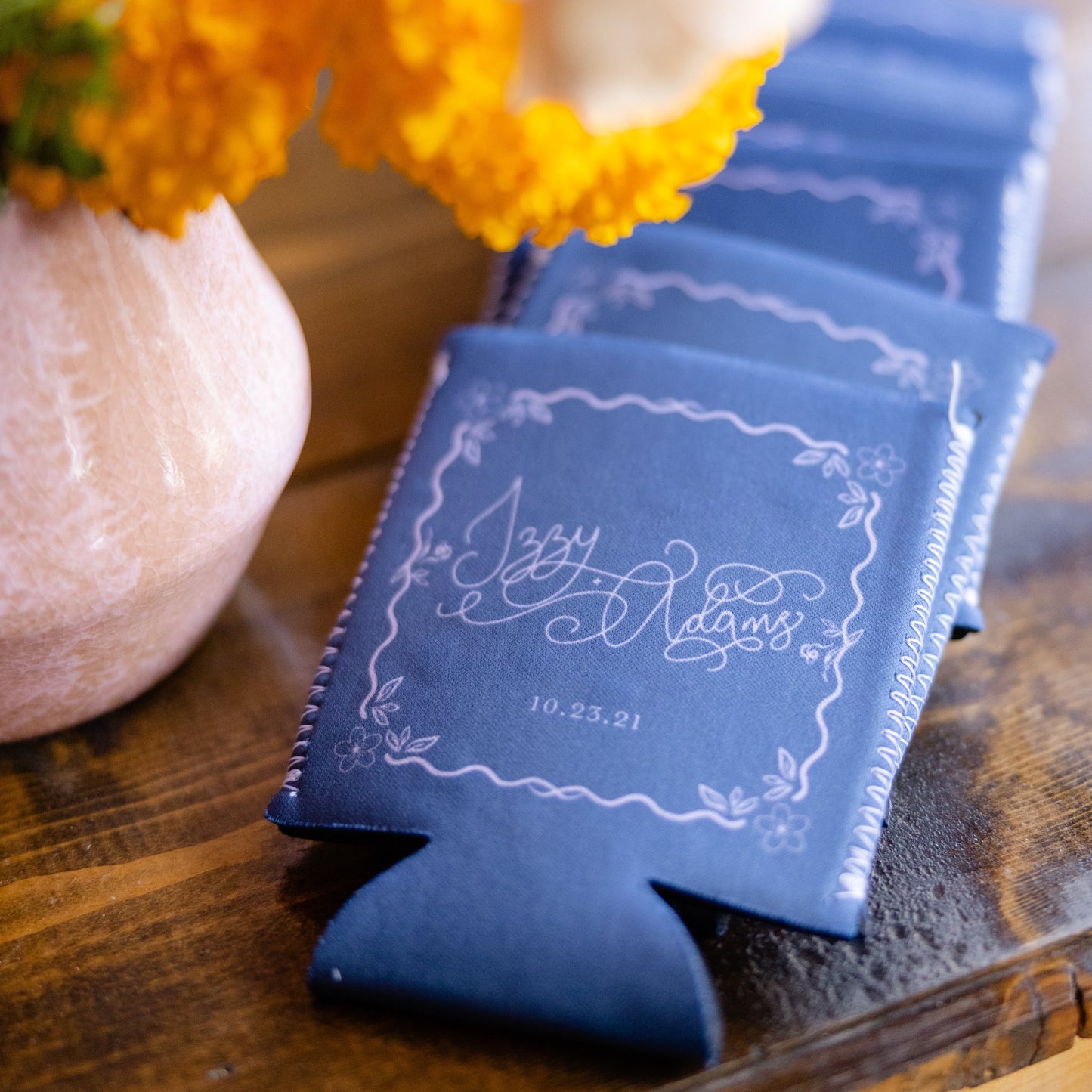 Personalized wedding koozies