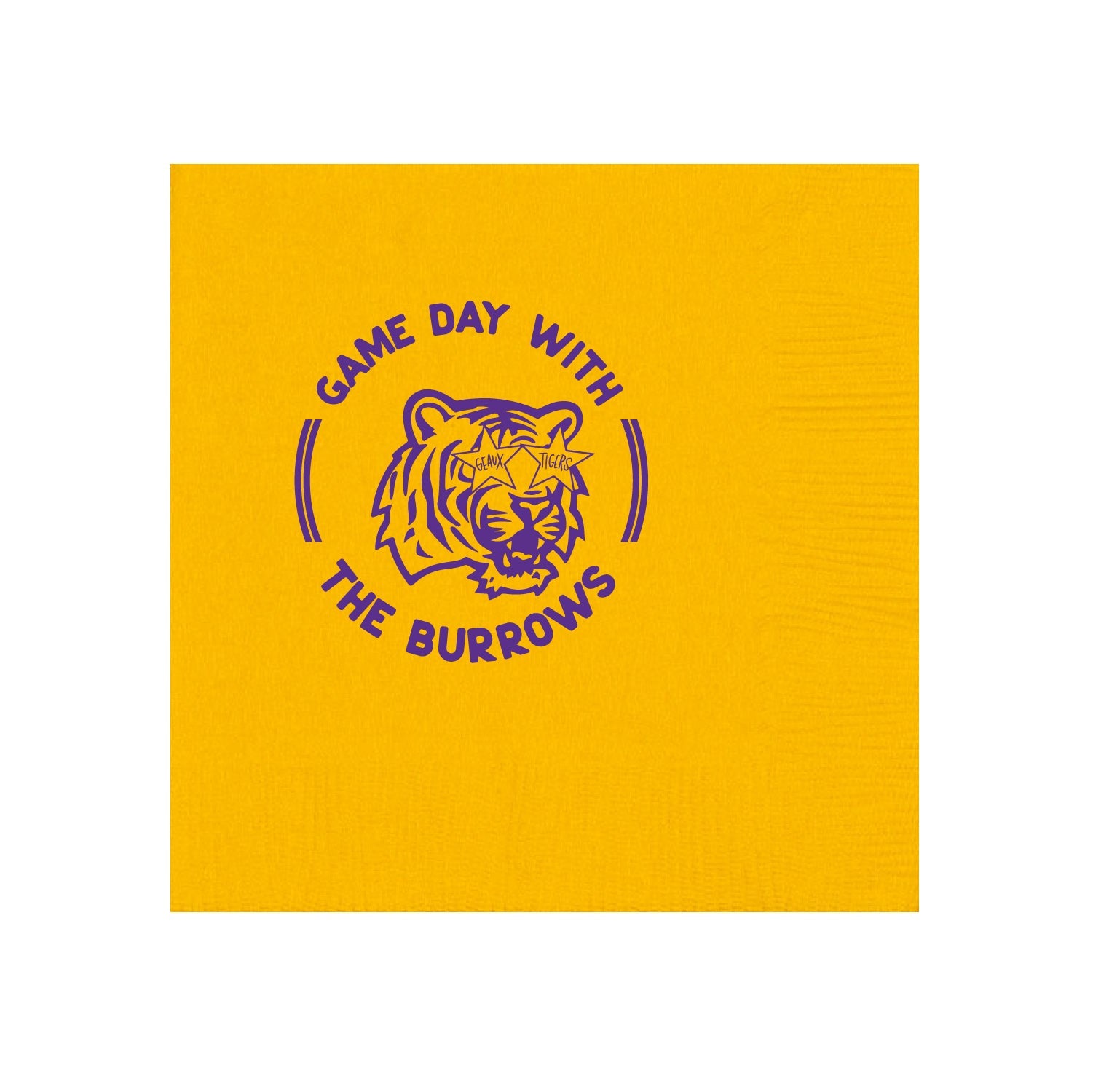 LSU Game Day Personalized Cocktail Napkins