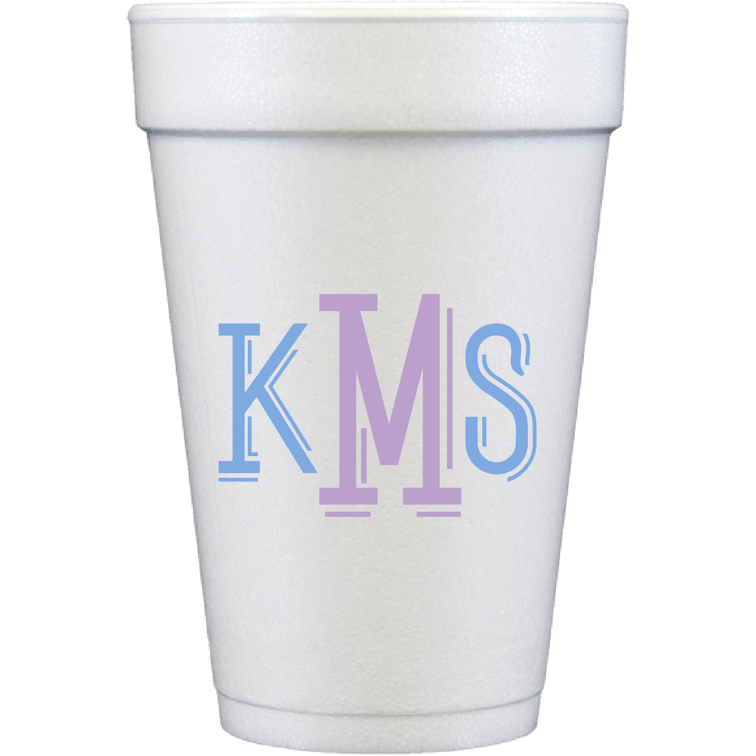 personalized modern shaddo monogram | styrofoam cup