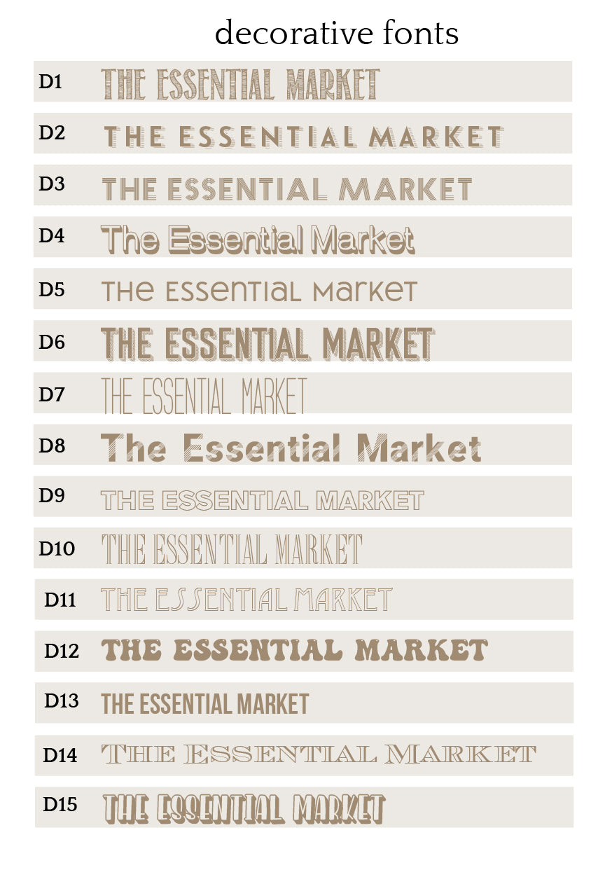 decorative font options
