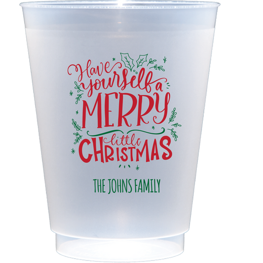 Personalized Christmas frosted flex cup