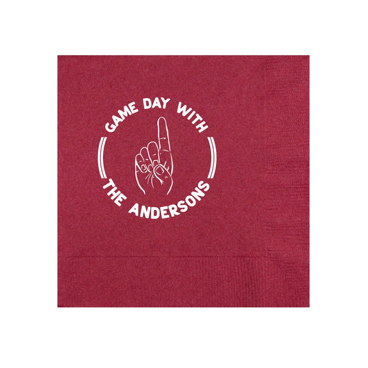 OU Game Day Flex  Personalized Cocktail Napkins