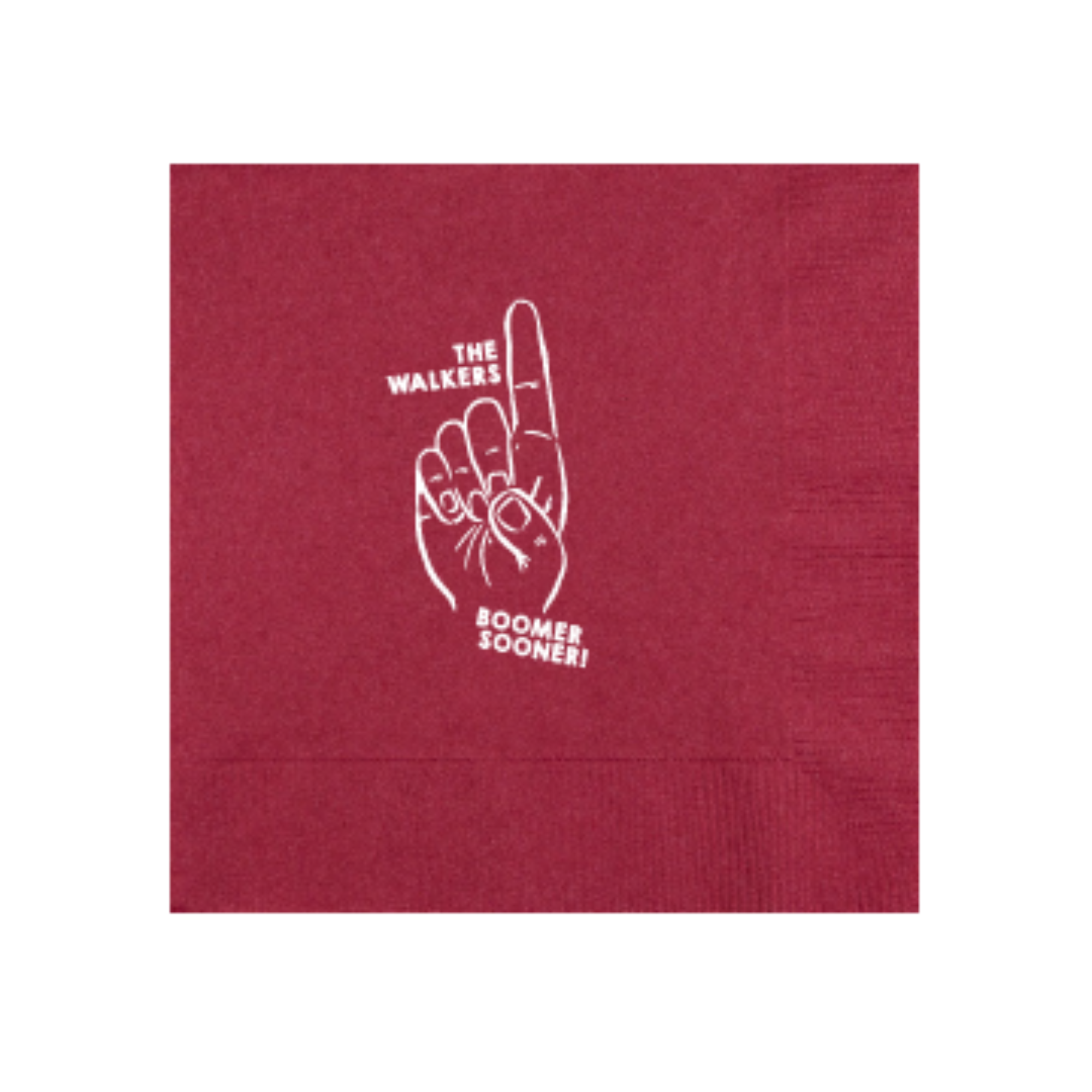 OU Red River Personalized Cocktail Napkins