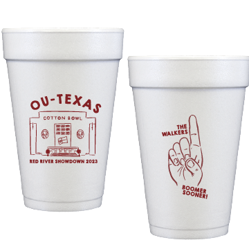 OU Red River Personalized Styrofoam Cup
